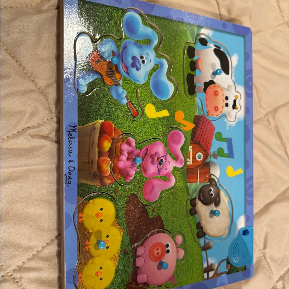 Melissa & Doug Blue and Pink Animal Puzzle Game